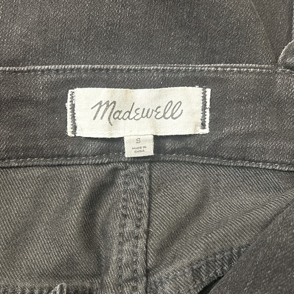 Madewell Skinny Overalls in Lunar Black Wash Raw Hem Small - Picture 11 of 14